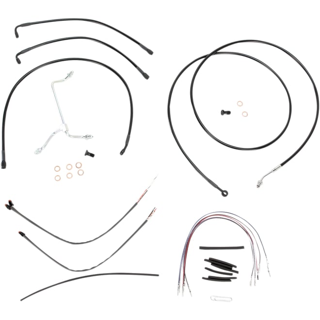 Burly brand Control Kit - 15" Ape Hanger Handlebars