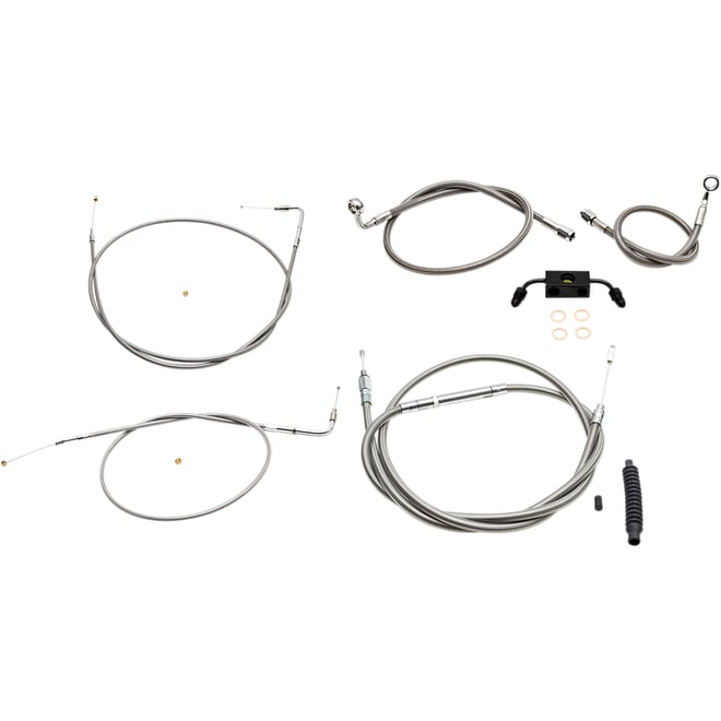 La choppers Handlebar Cable/Brake Line Kit - Mini Ape Hanger Handlebars - Stainless Steel La choppers Handlebar Cable/Brake Line Kit - Mini Ape Hanger Handlebars - Stainless Steel