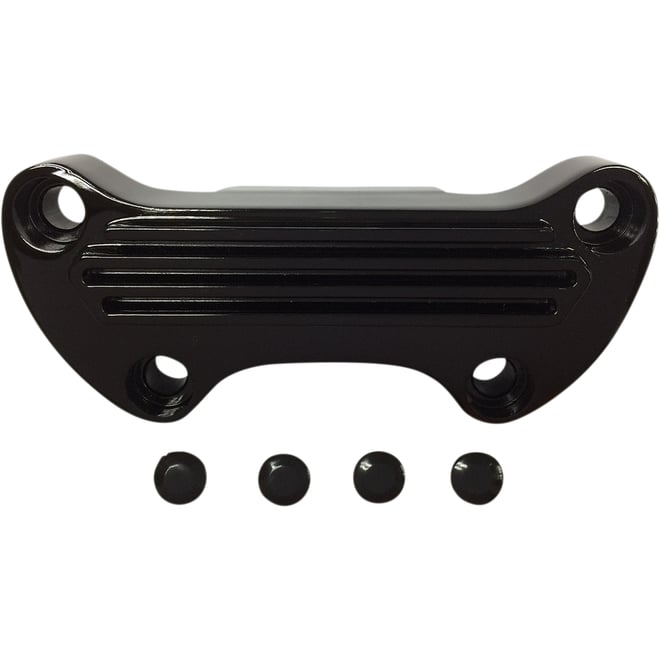 Drag specialties Handlebar Clamp - Finned - Black