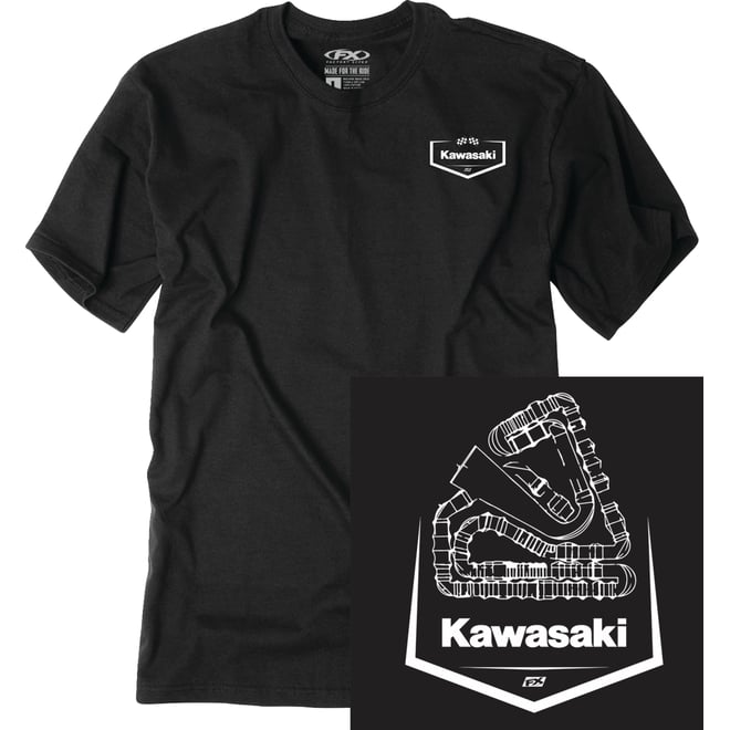 Factory Effex Kawasaki Track T Shirt Black 