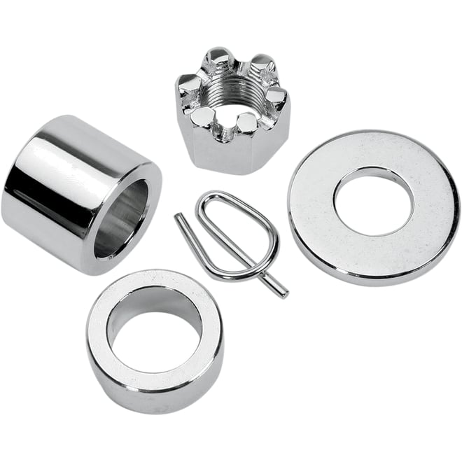 Colony Axle Spacer - Rear - Chrome - Kit - 00-03 XL