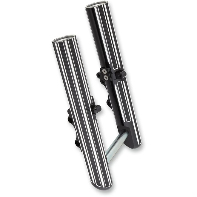 Arlen ness Fork Legs - Black Anodized - Hot Legs - Custom Single Disc - 10-Gauge