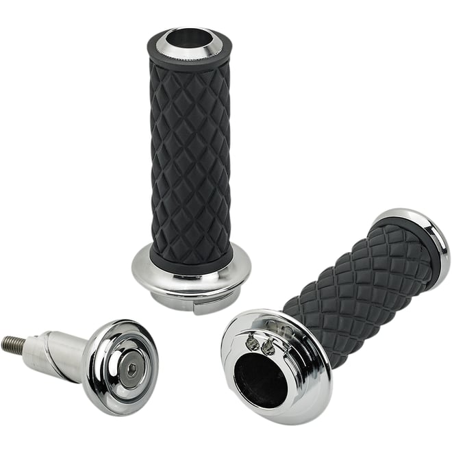 Biltwell Grips - Alumicore - Dual Cable - Chrome