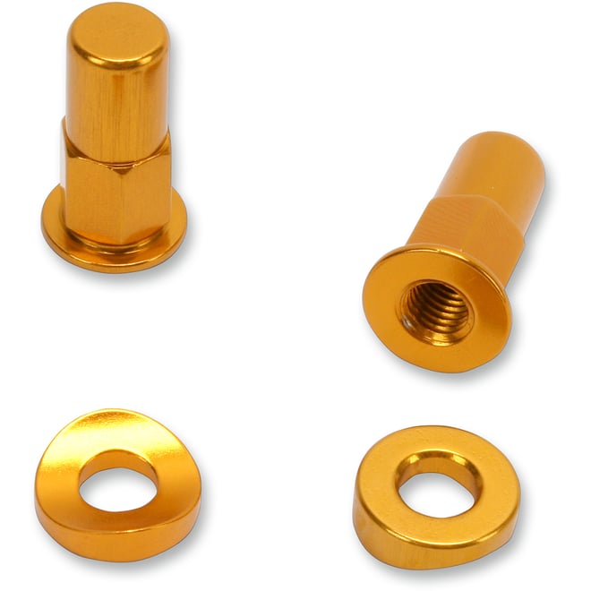 No toil Rim Lock Nut/Spacer - Kit - Gold