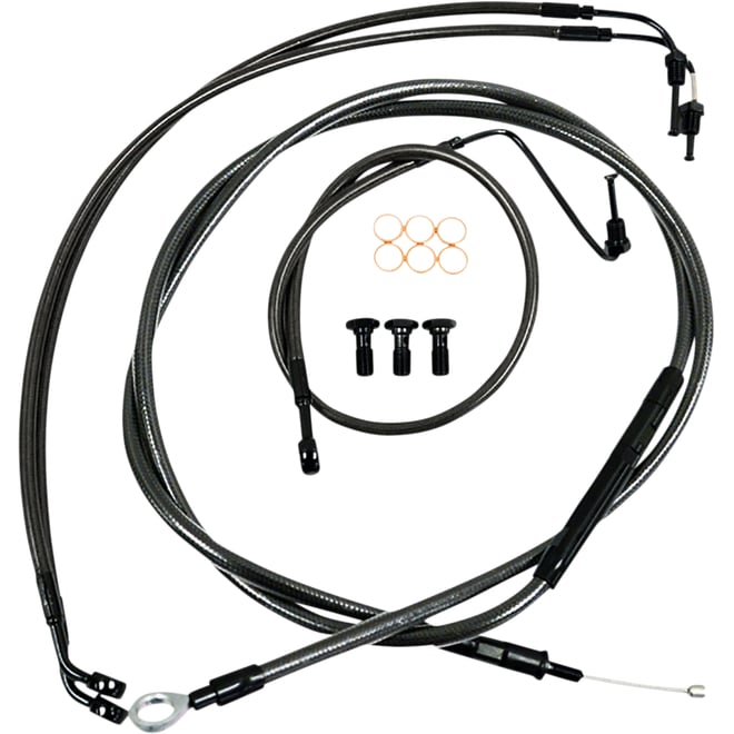 La choppers Handlebar Cable/Brake Line Kit - 15" - 17" Ape Hanger Handlebars - Midnight La choppers Handlebar Cable/Brake Line Kit - 15" - 17" Ape Hanger Handlebars - Midnight