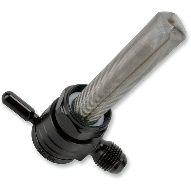 Golan products "Click-Slick" Fuel Petcock - 6-AN - Black - 22mm