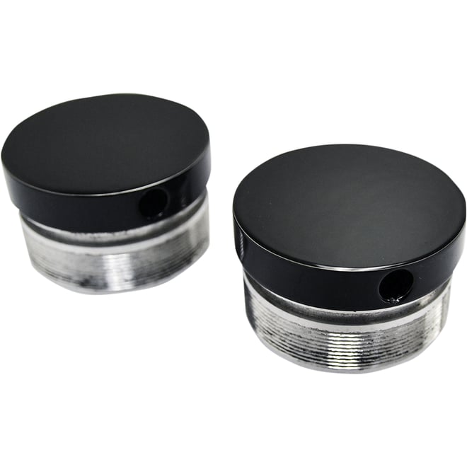 La choppers Flush-Mount Fork Cap - Gloss Black Powder Coat - 49 mm