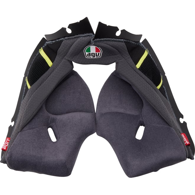 Agv Pista GP RR Cheek Pads - Gray/Yellow - XL