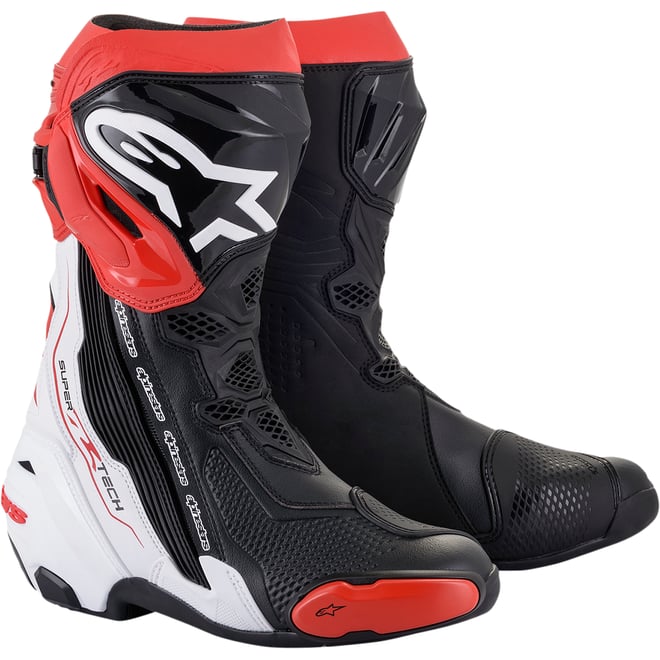 Alpinestars Supertech R Boots Black/White/Red Alpinestars Supertech R Boots Black/White/Red