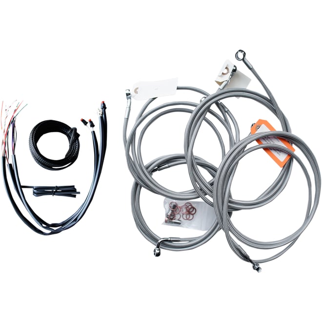 La choppers Handlebar Cable/Brake Line Kit - Complete - 15" - 17" Handlebars - Stainless La choppers Handlebar Cable/Brake Line Kit - Complete - 15" - 17" Handlebars - Stainless
