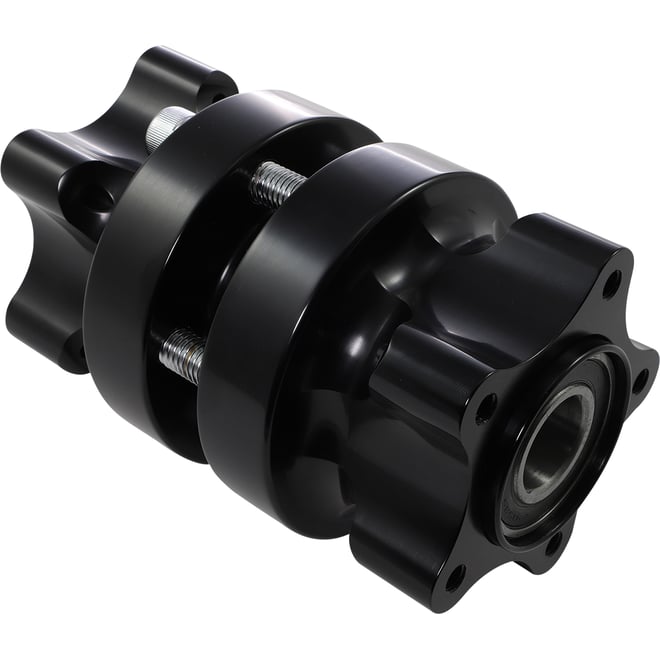 Arlen ness Hub - Cartridge - Front/Dual Disc - Black - '08+FLT