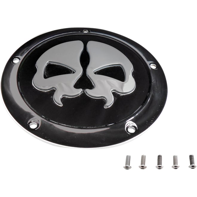 Drag specialties Split Skull Derby Cover - Black