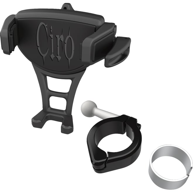 Ciro Phone Holder - Constrictor - Black - Black 1-1/8" | 1-1/4" Handlebar Mount Ciro Phone Holder - Constrictor - Black - Black 1-1/8" | 1-1/4" Handlebar Mount