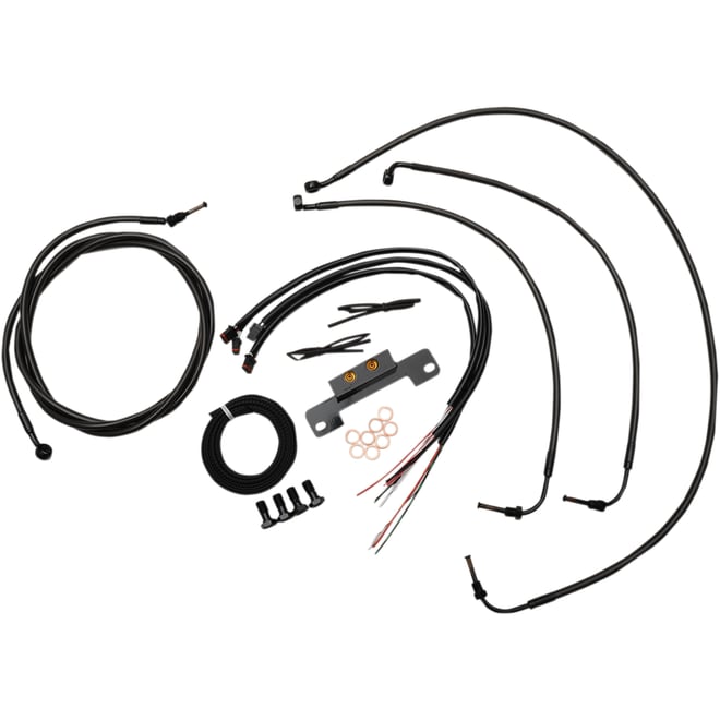 La choppers Handlebar Cable/Brake Line Kit - Complete - 15" - 17" Handlebars - Midnight La choppers Handlebar Cable/Brake Line Kit - Complete - 15" - 17" Handlebars - Midnight