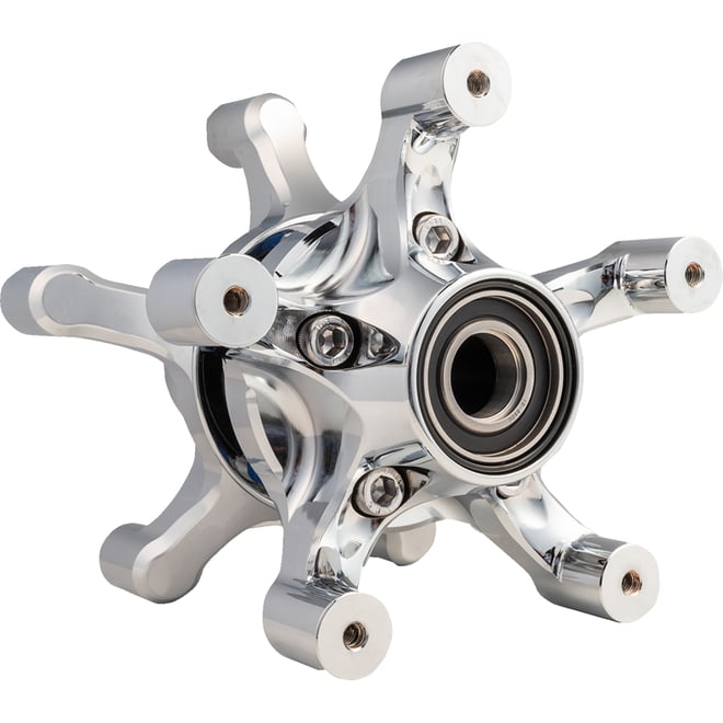 Arlen ness Spider Hub - Dual Disc - Front - Chrome