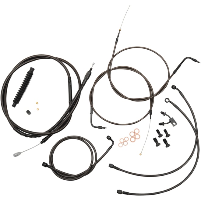 La choppers Handlebar Cable/Brake Line Kit - 18" - 20" Ape Hanger Handlebars - Midnight