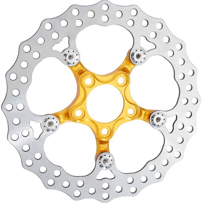 Arlen ness Spider Rotor - 11.8" - Gold - Rear Arlen ness Spider Rotor - 11.8" - Gold - Rear