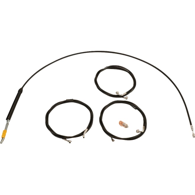 La choppers Handlebar Cable/Brake Line Kit - Stock Ape Hanger Handlebars - Black Vinyl La choppers Handlebar Cable/Brake Line Kit - Stock Ape Hanger Handlebars - Black Vinyl