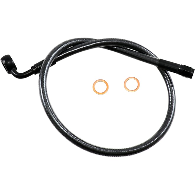 Magnum shielding Brake Line - 12mm-90° - 24" - Black Pearl