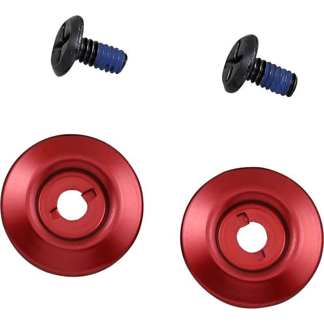 Biltwell Gen 2 Hardware Kit - Black Screw - Red Baseplate