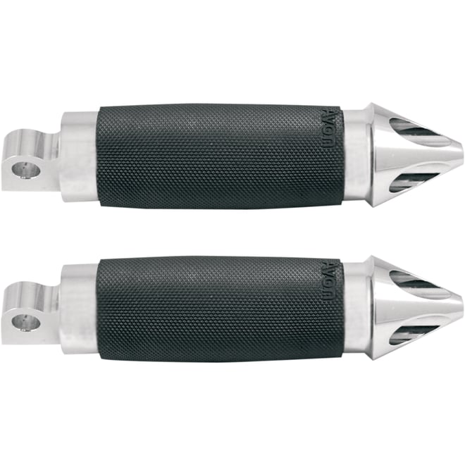 Avon grips Footpegs - Custom Spike - Chrome