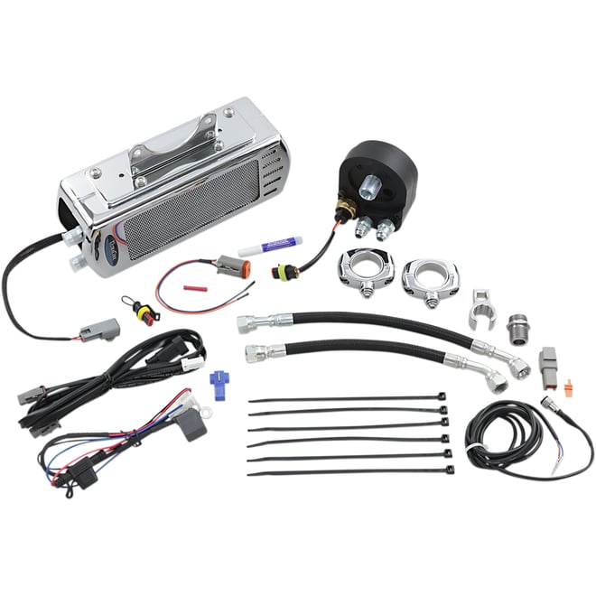 Ultracool Side Mount Oil Cooler Kit - Chrome - FLH