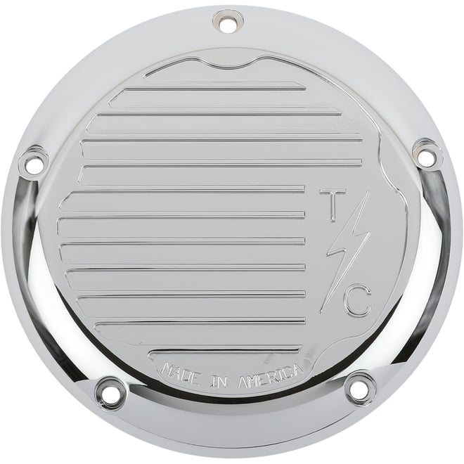 Thrashin supply co. M8 - Derby Cover Finned - Chrome