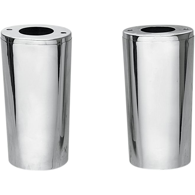 Drag specialties Fork Slider Covers - Chrome - Smooth - Extended +4" (10.5")