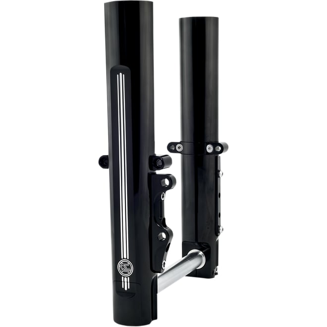 Performance machine (pm) Fork Leg Kit - Black - Lower - Single Disc - Contrast Cut - '14-'20 FL