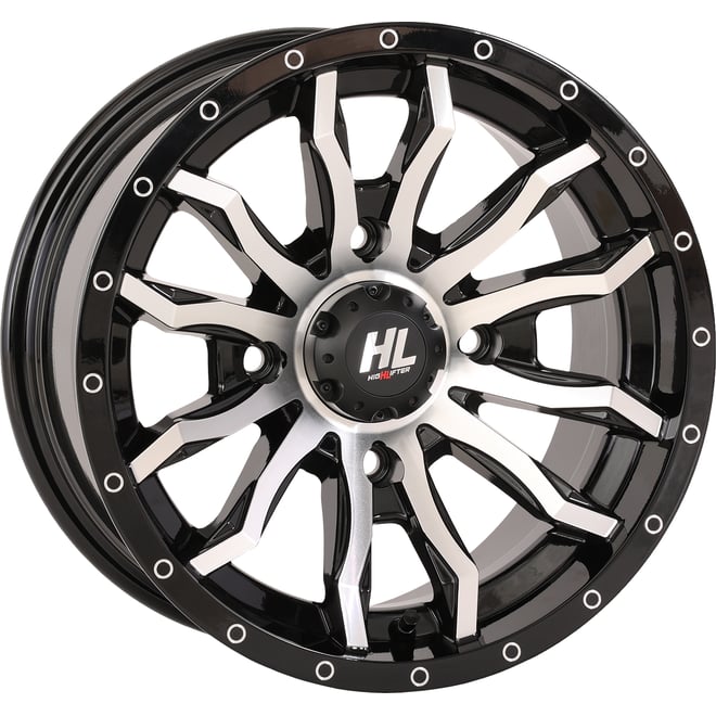 High lifter Wheel - HL21 - Front/Rear - Gloss Black w/Machined - 20x7 - 4/137 - 4+3 (+10 mm)