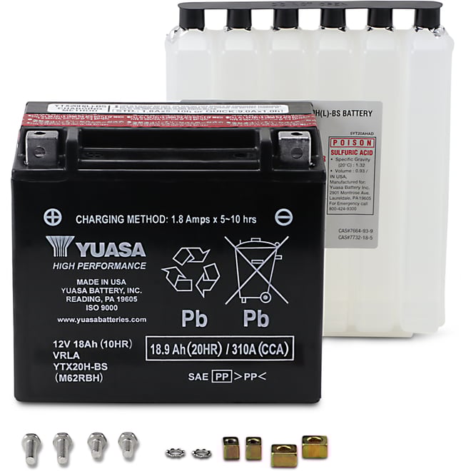 Yuasa AGM Battery - YTX20H-BS .93 L Yuasa AGM Battery - YTX20H-BS .93 L