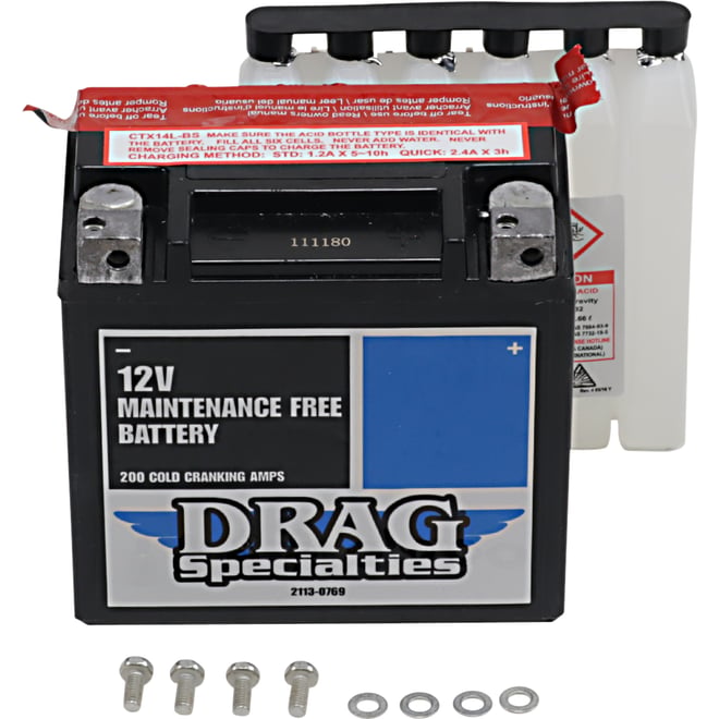Drag specialties AGM Battery - YTX14LBSFT