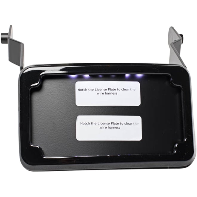 Cycle visions LP Plate Frame & Mount with Tag Light - FXDB - Black