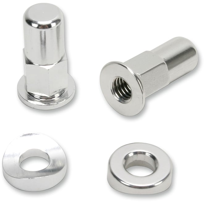 No toil Rim Lock Nut/Spacer - Kit - Silver