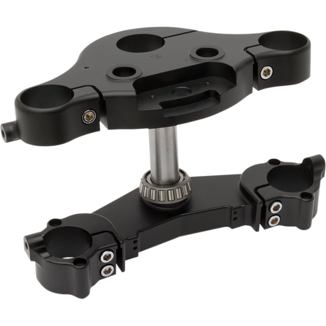 Arlen ness 7&7 Raked Triple Tree - Black - 7° Rake