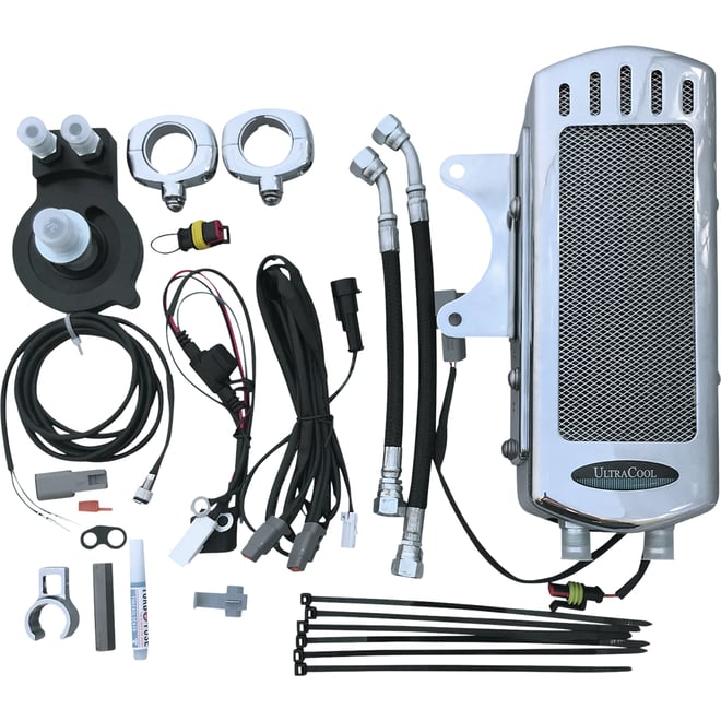 Ultracool Side Mount Oil Cooler Kit - Chrome - Sportster