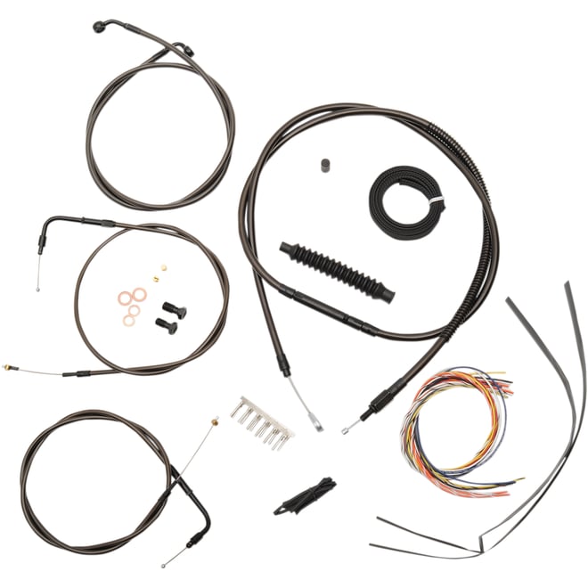 La choppers Handlebar Cable/Brake Line Kit - Complete - 15" - 17" Handlebars - Midnight La choppers Handlebar Cable/Brake Line Kit - Complete - 15" - 17" Handlebars - Midnight