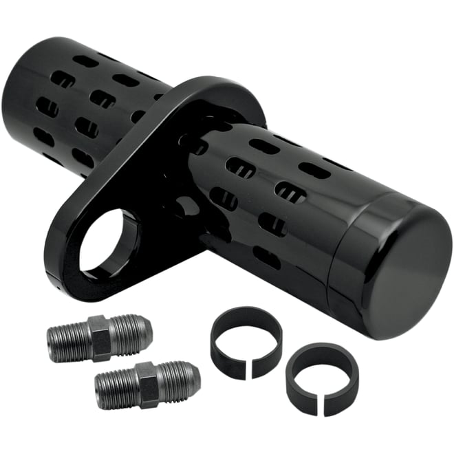 Pro-one perf.mfg. Oil Cooler Kit - No Gauge - Black - 1" - 1-1/4"
