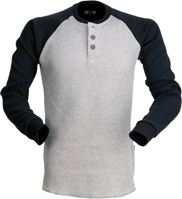 Z1R Waffle Long Sleeve Shirt Gray 